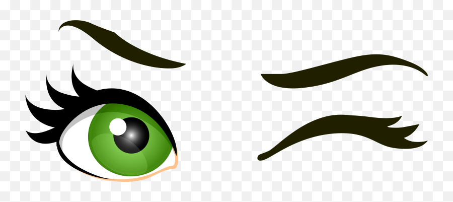 Green Clipart Eye Cute Borders - Winking Eyes Png,Black Eye Png