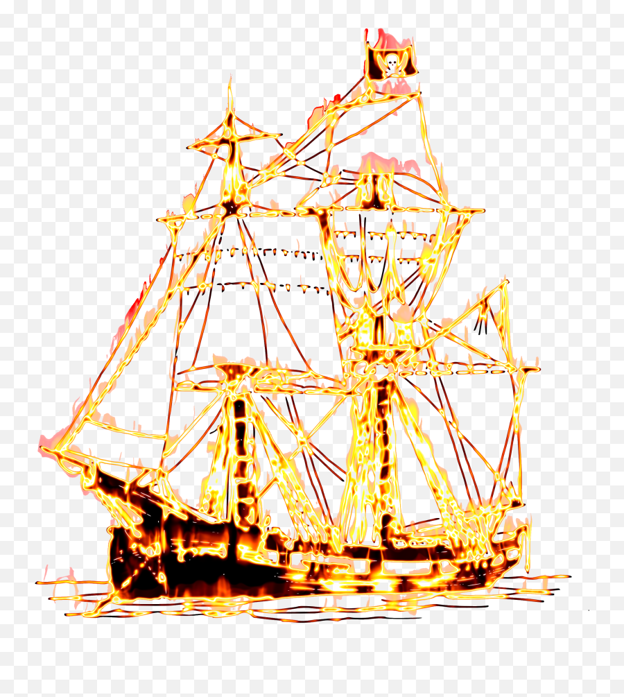 Pirate Clipart And Images - Pirate Ship On Fire Png,Pirate Ship Png