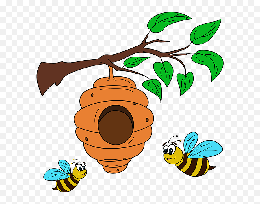 How To Draw A Bee Hive - Really Easy Drawing Tutorial Drawing Bee Hive Png,Bee Movie Icon