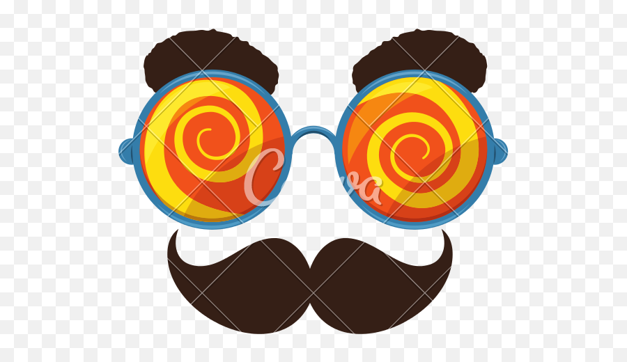 Crazy Eyes And Mustache Icon - Icons By Canva Illustration Png,Crazy Eyes Png