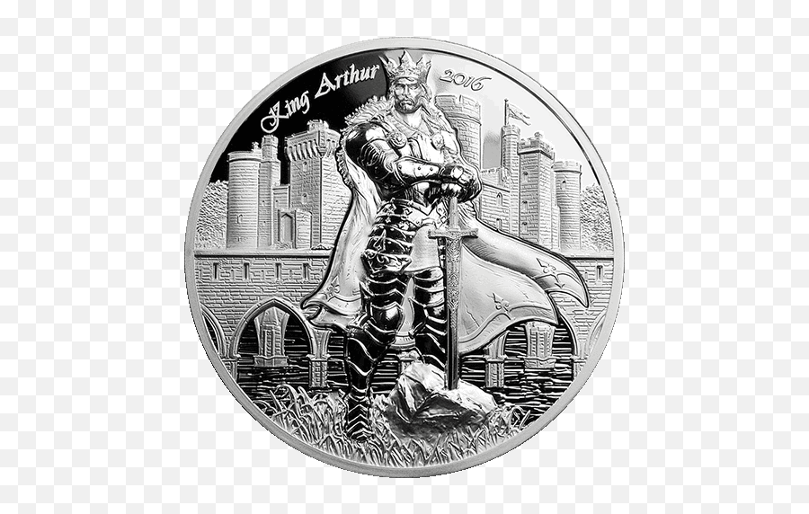 Silver Numis King Arthur Camelot 2016 2 Oz Goldheart Bullion - Fictional Character Png,King Arthur Icon