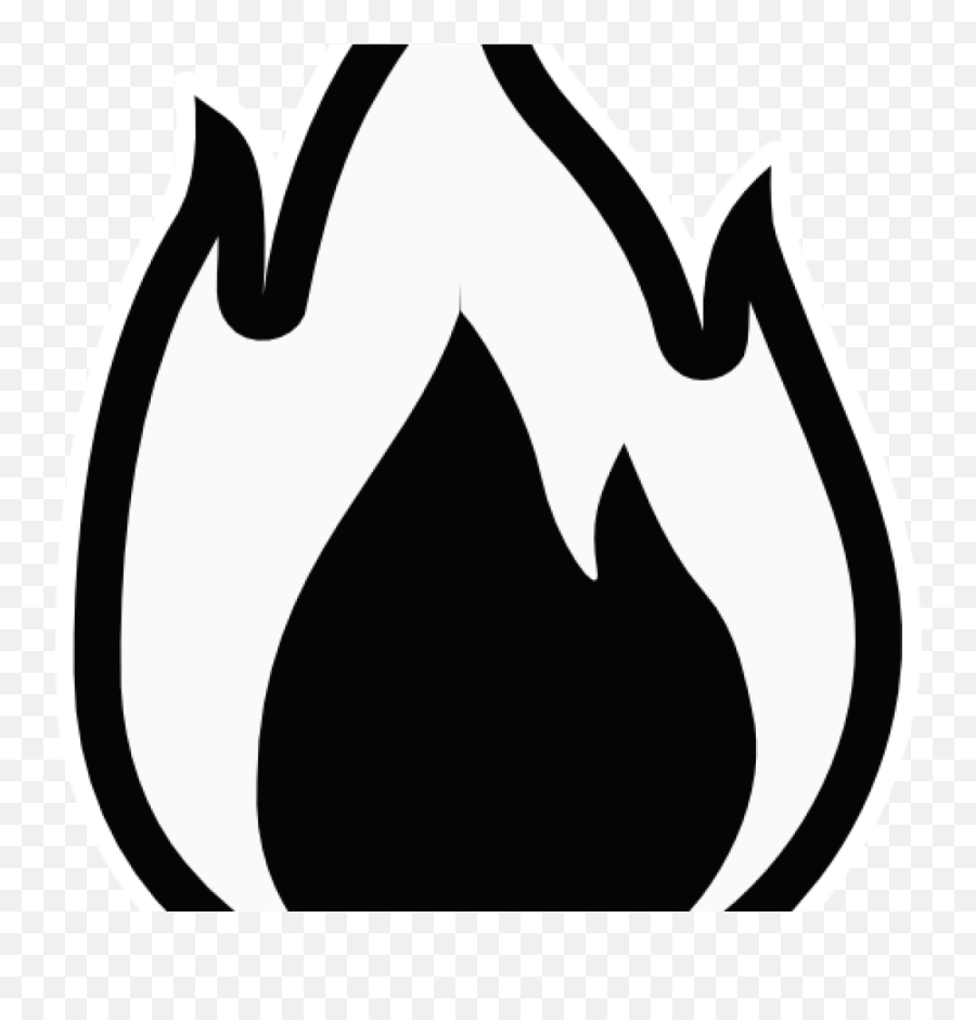 Clipart Black And White Fire Flames - Black And White Flame Png,Fire Clipart Transparent Background