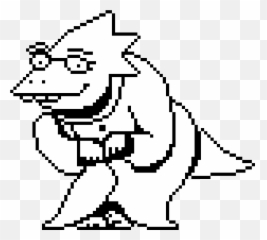 Editing Undertale Alphys Base - Free online pixel art Undertale Fight Sprite png