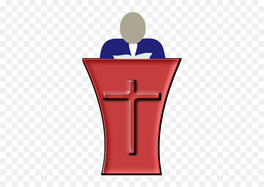 Silhouette Of The Pastor - Clip Art Png,Podium Icon Png