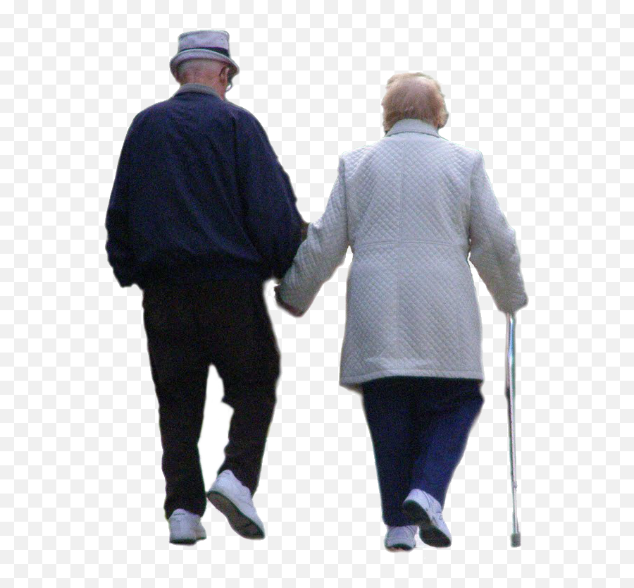 Walking Old Age People Silhouette - Transparent Old People Png,Old Person Png