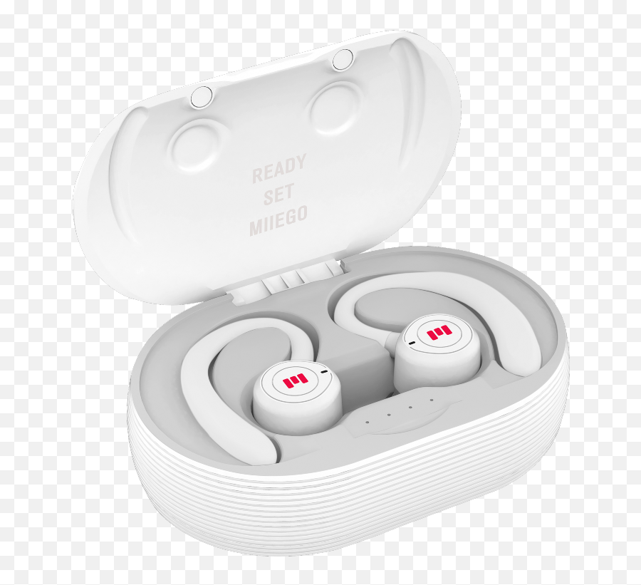 Miiego As Miibuds Action Ii - Arctic White Waterproof Portable Png,Jbuds Air Icon True Wireless Earbuds