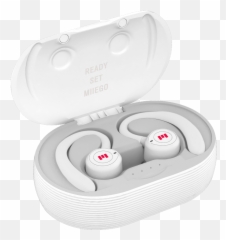 Miiego As Miibuds Action - Arctic White Waterproof Portable png