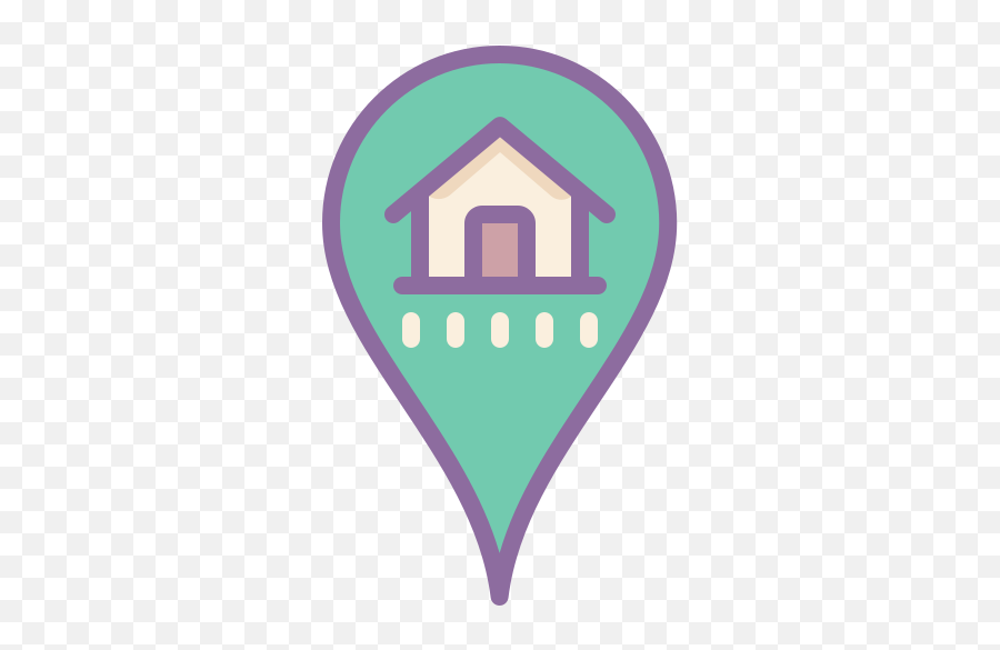 Home Address Icon In Cute Color Style - Language Png,Google Maps Home Icon