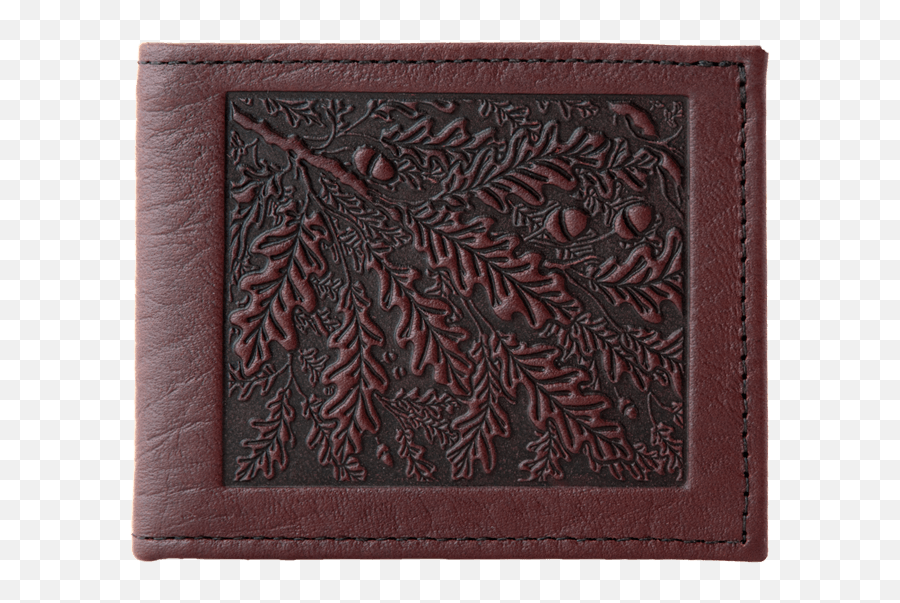 Oberon Design Leather Menu0027s Wallet Oak Leaves - Mat Png,Oak Leaf Icon