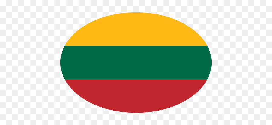 Vector Country Flag Of Lithuania - Oval Vector World Flags Lithuania Flag Circle Png,L T Icon