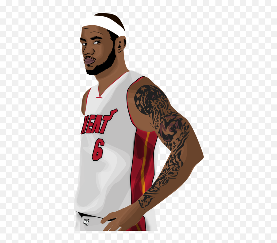 Transparent Png Background Lebron James - Lebron James Drawing Miami Heat,Lebron James Transparent