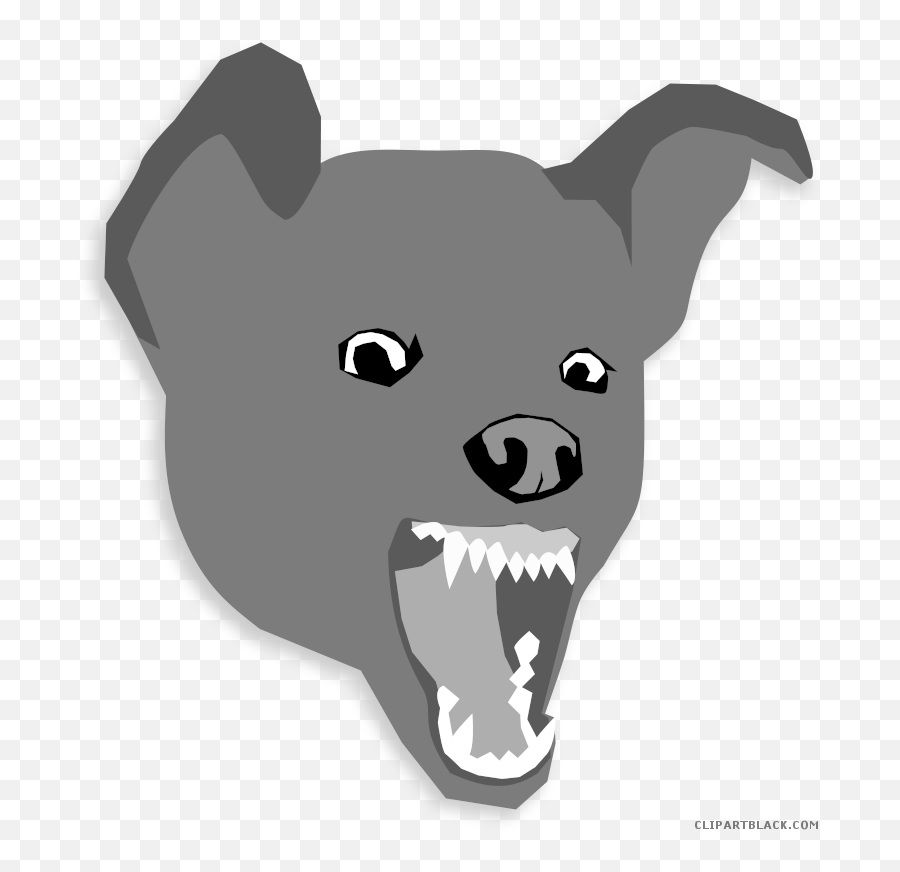 Download Angry Dog Clipart - Mean Dog No Background Png,Dog Face Png