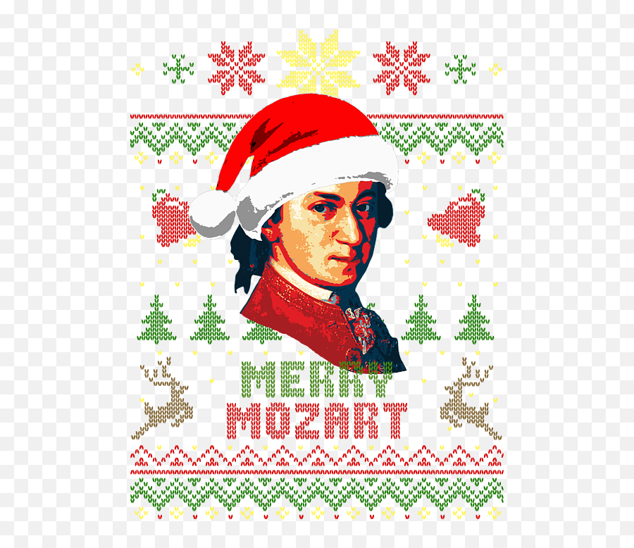 Merry Mozart Christmas T - Shirt For Sale By Filip Schpindel Abe Lincoln Merry Christmas Png,Mozart Icon