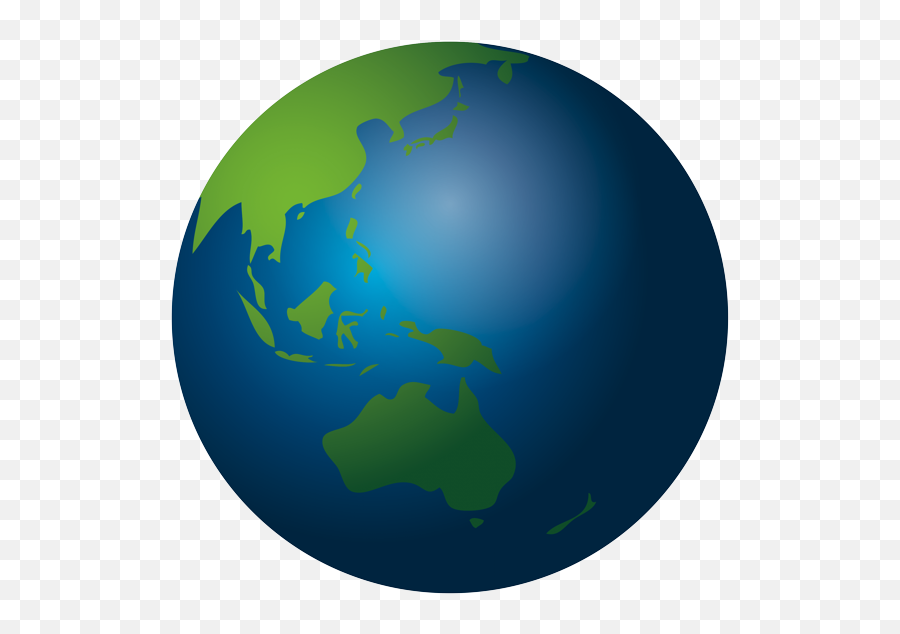 Globe Showing Asia - Earth Png,Earth Emoji Png