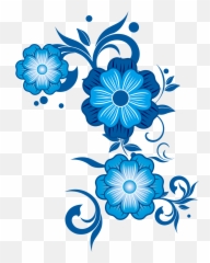 Blue Flower Vector Png