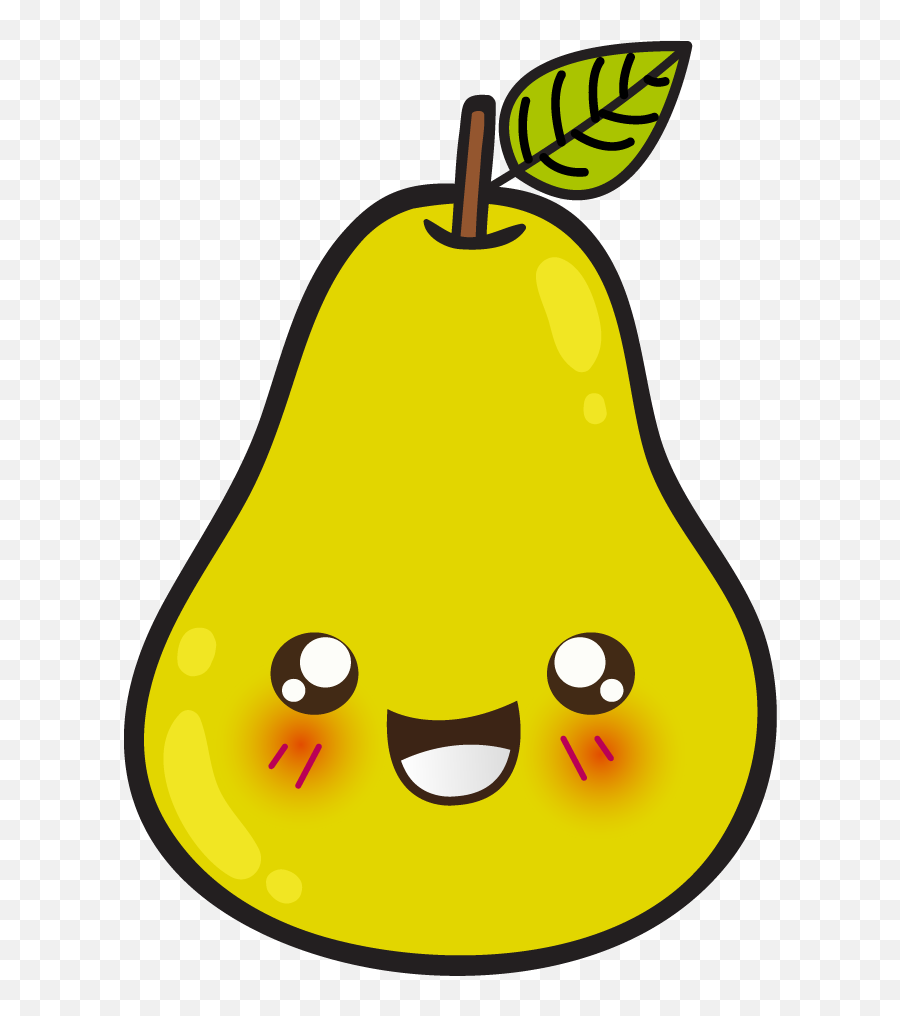 Face Clipart Pear Transparent Free For Download - Cute Pear Clipart Png,Cute Face Png