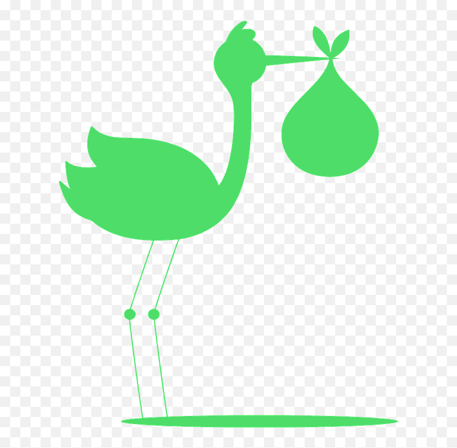 Crane With A Baby Silhouette - Free Vector Silhouettes Clip Art Png,Baby Silhouette Png
