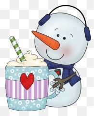 Holidays Clipart Hot Cocoa Transparent - Snowman With Hot Cocoa Png,Hot Cocoa Png