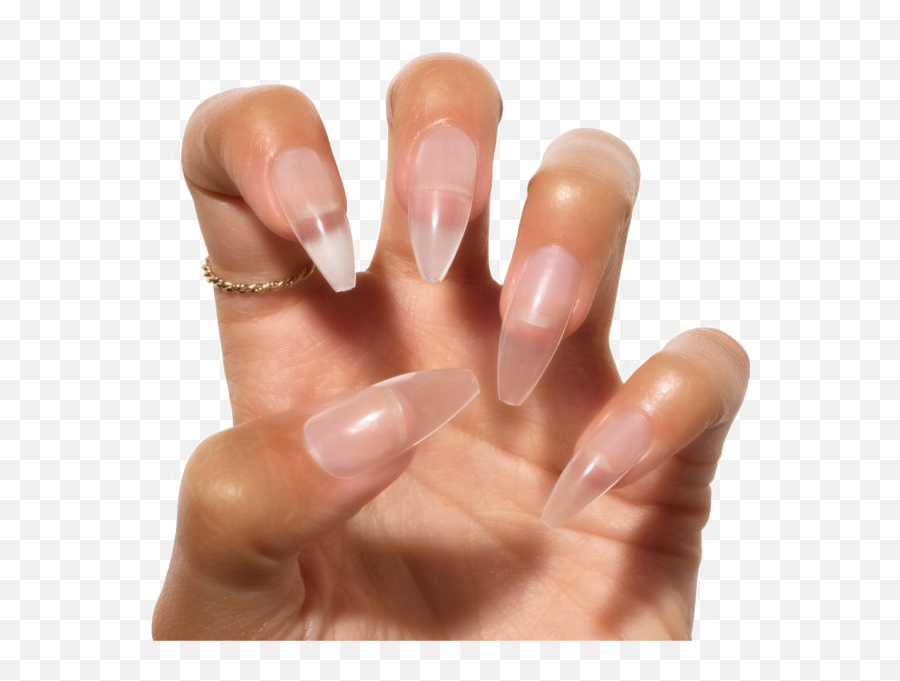 Acrylic Nails Transparent Background - Clear Ombre Acrylic Nails Png,Nail Transparent Background