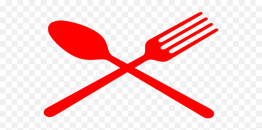 Fork And Spoon Cross Clip Art - Fork And Spoon Red Png,Red Spoon Logo