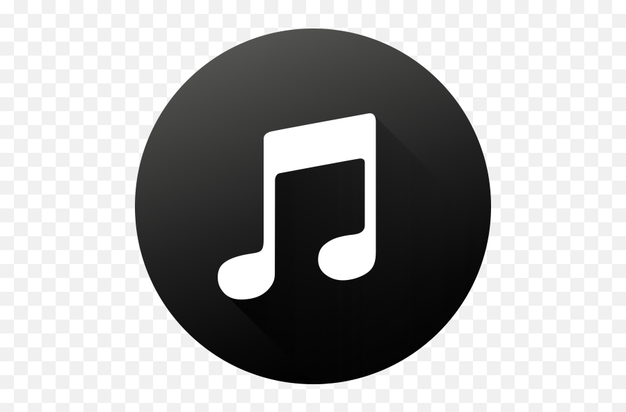 Quality Itunes Circle Long Shadow Icon - Music Png,Itunes Icon Png
