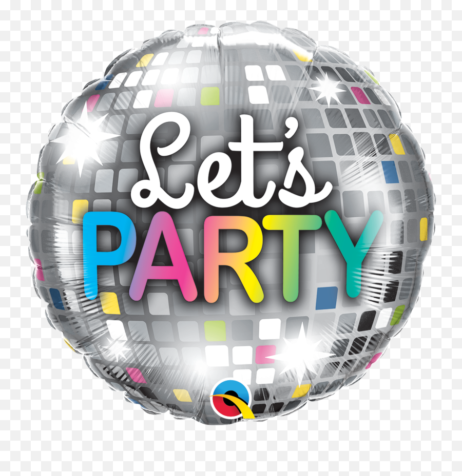 Lets Party Disco Ball Balloon - Pkg Party Disco Ball Png,Gold Disco Ball Png