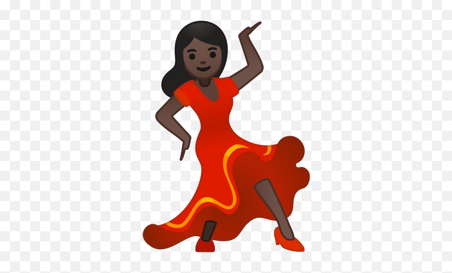 Woman Dancing Emoji With Dark Skin Tone - Black Dancing Lady Emoji Png,Dancing Emoji Png