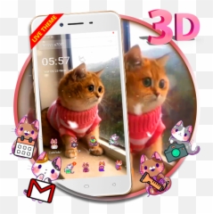 3d Cute Cat Live Launcher Theme Apk 112 - download free Smartphone png