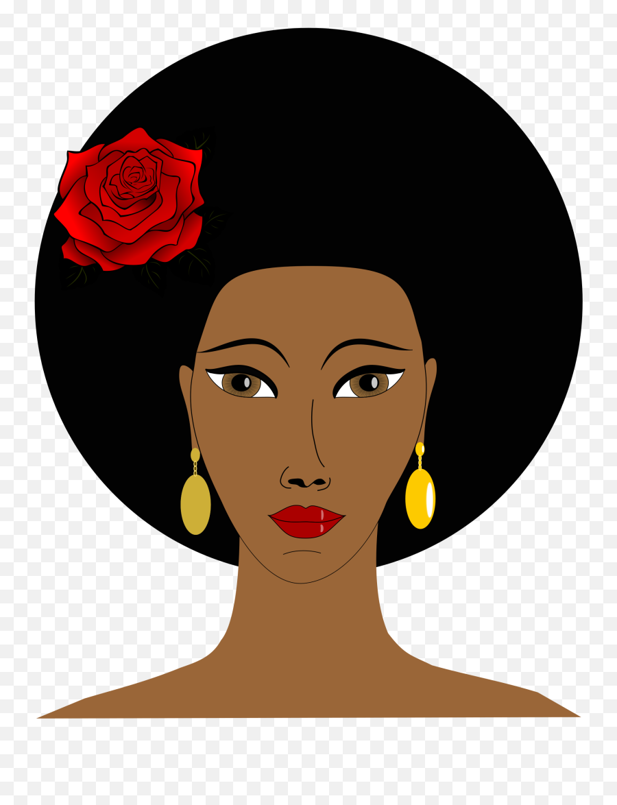 Black Woman Clipart Png - Black Face Clipart,Women Face Png