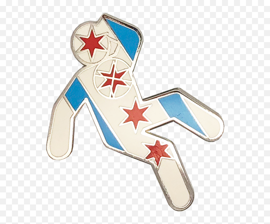 Chalkie Chicago Flag Lapel Pin - Star Polygons In Art And Culture Png,Chicago Flag Png