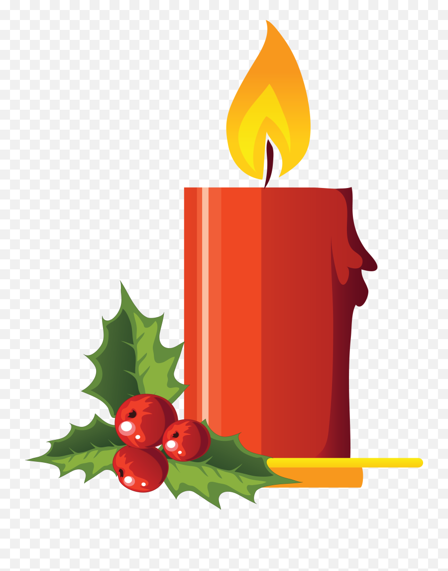 Christmas Candles - Christmas Decor Clipart Png,Christmas Candle Png