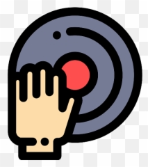 Download Dj Hand Scratching Vinyl Record Icon Transparent - Disco png