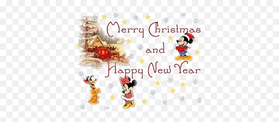 Disney Christmas Gifs - Disney Merry Christmas Happy New Year Png,Christmas Mickey Icon
