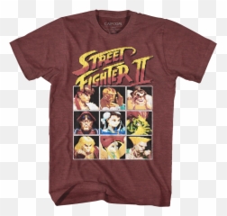 Street Fighter 8bit Vintage Maroon Heather Adult T - Shirt png