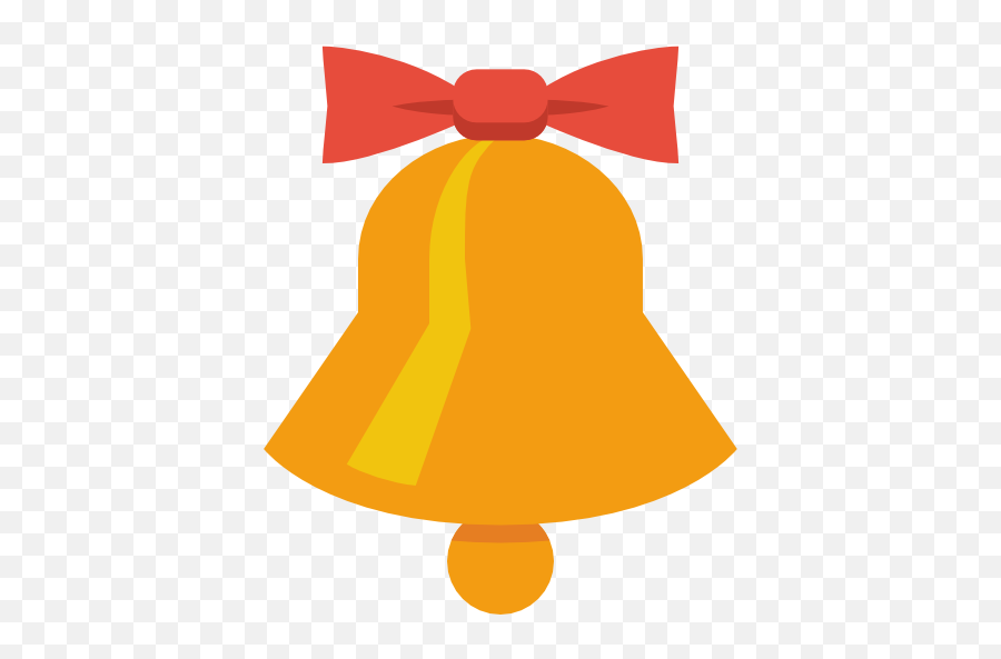Bell And Bow Icon Png Transparent Image - Christmas Bell Clip Art,Gold Bow Transparent Background