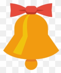 Bell And Bow Icon Png Transparent Image - Christmas Clip Art