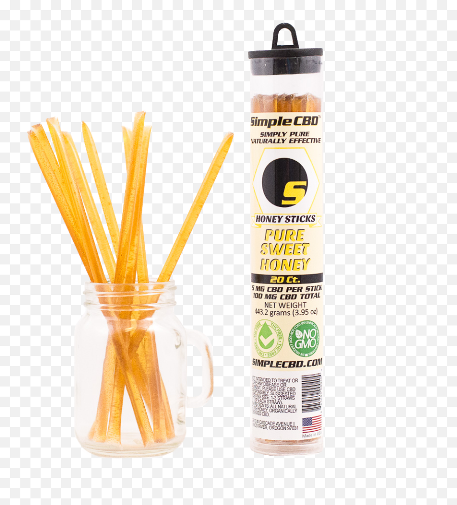 20 Ct 5mg Cbd Honey Sticks U2014 Simple - Cylinder Png,Sticks Png