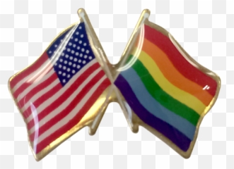 Pride Lapel Pin Waving Flag - Gay png