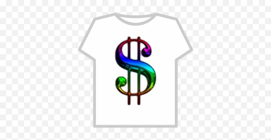 Rainbow Dollar Sign Transparent - Roblox T Shirt Roblox Face Png,Dollar Sign Transparent