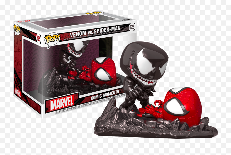 Spiderman - Spiderman Vs Venom Comic Moment Us Exclusive Pop Vinyl Funko Pop Venom Vs Spiderman Png,Venom Transparent