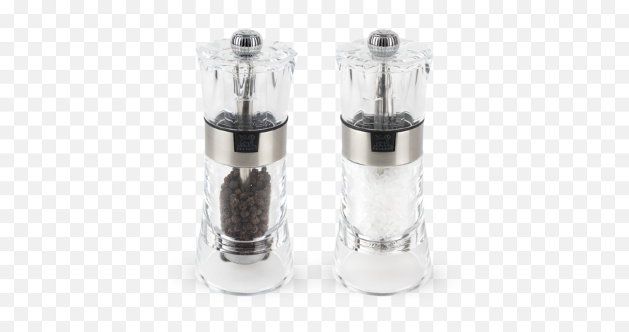 Duo Of Manual Salt And Pepper Mills - Moulin Sel Et Poivre Peugeot Plastique Transparent Png,Salt Transparent