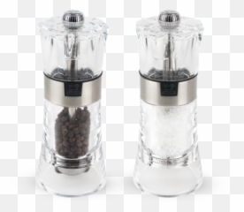 Duo Of Manual Salt And Pepper Mills - Moulin Sel Et Poivre Peugeot Plastique Transparent Png,Salt Transparent