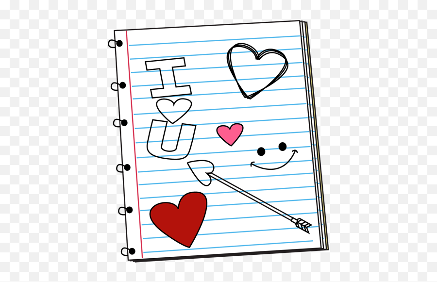 Valentineu0027s Day Notebook Scribbles Clip Art - Valentineu0027s Heart Png,Scribbles Png