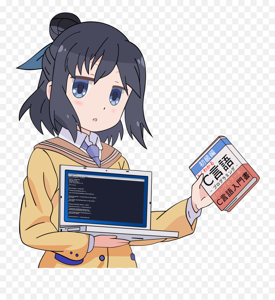 Random Shit - Anime Girl Programming Book Png,Trihard Png