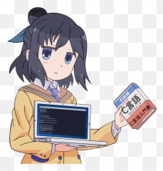 Random Shit - Anime Girl Programming Book Png,Trihard Png