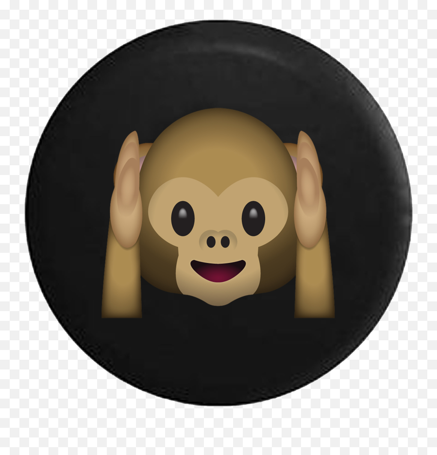 Download Text Emoji Hear No Evil Monkey - Louis Xvi 1754 Cartoon Hear No Evil Monkey Png,Monkey Emoji Png