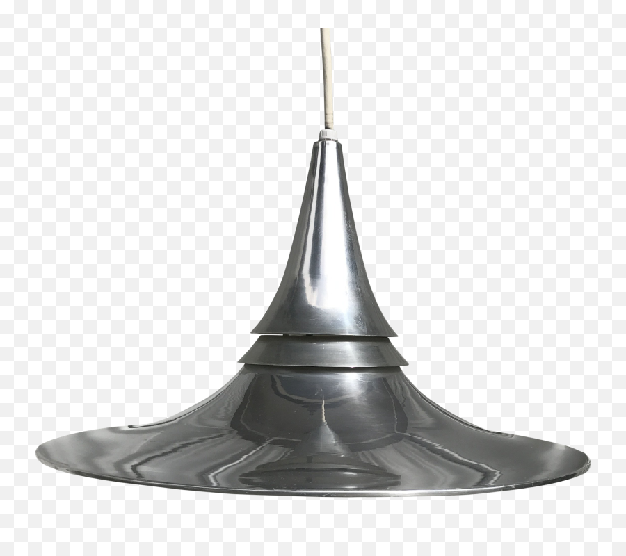 1970s Feldman Lighting Co Aluminum Witches Hat Pendant Light - Steeple Png,Witches Hat Png
