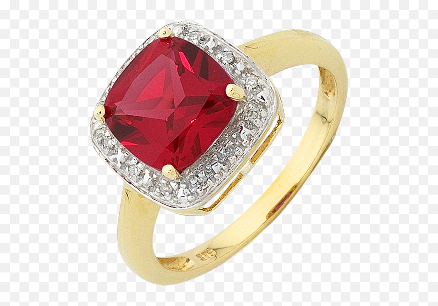 Ruby Ring - Yellow Gold Ruby And Diamond Ring 754274 Ring In Gold And Ruby Png,Halo Ring Png