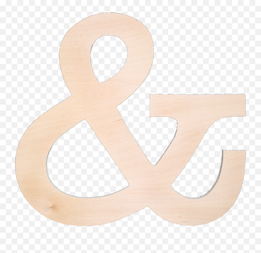 Wood Ampersand Symbol - Sign Png,Ampersand Transparent Background