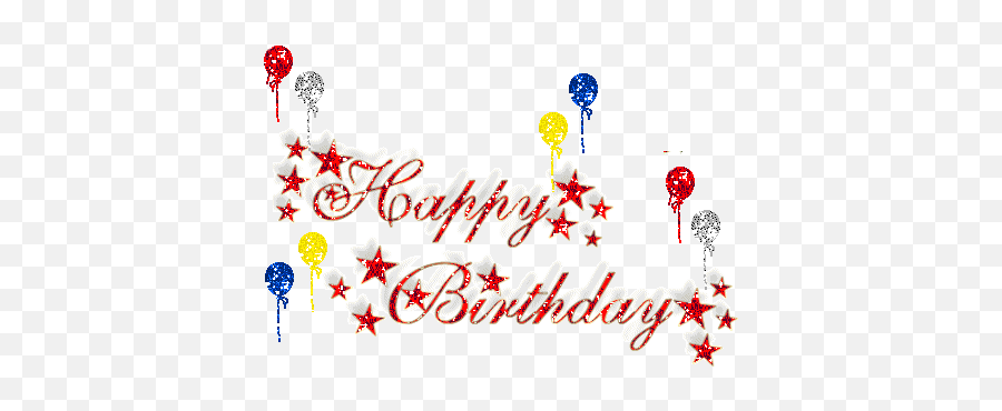 Animated Gifs Happy Birthday Cake Balloons Clowns - Happy Birthday Glitter Gif Png,Transparent Animations